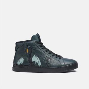 Disney x Coach Men’s Leather High Top Dragon Sneakers Size US 12 EUR 46 NIB $250